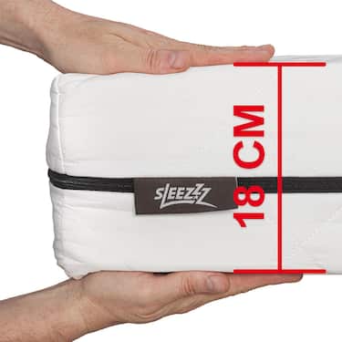 Materac sprężynowy kieszeniowy Sleezzz Superior 140 x 190 cm, wysokość 18 cm, twardość H3