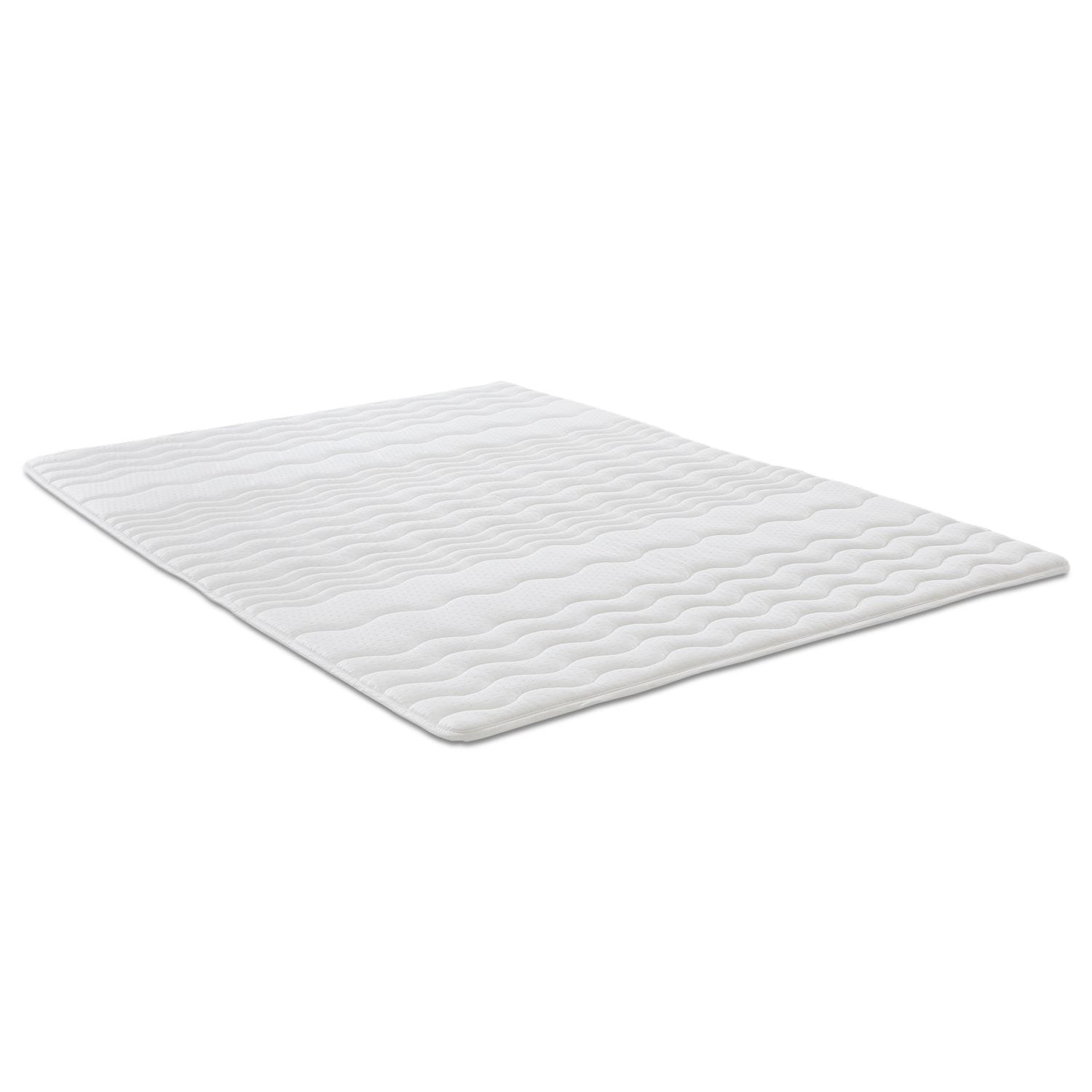 2,5-centimetrska udobna pena Sleezzz® Basic 80 x 200 cm s 7-conskim valovitim prešitjem in vogalnimi gumami 2,5-centimetrska udobna pena Sleezzz® Basic 80 x 200 cm s 7-conskim valovitim prešitjem in vogalnimi gumami