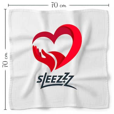 70 x 70 cm weiße Mullwindeln im 20er Pack aus 100% Baumwolle