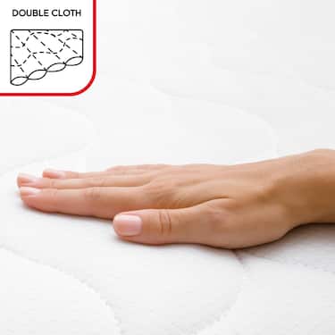 7-strefowy materac wiskoelastyczny Sleezzz Smart 90 x 200 cm, wysokość 18 cm, poziom twardości H3 z pianką z pamięcią powietrza + poduszka żelowa CloudComfort Basic 40x80 cm