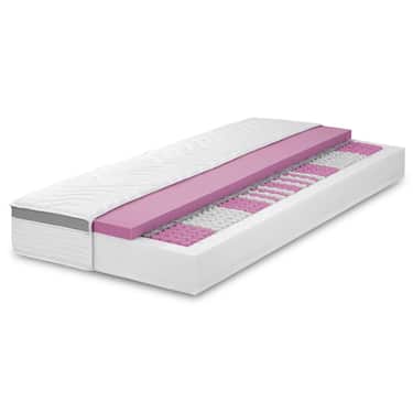 7 zónás ergonómikus zsebrugós matrac Sleezzz Diamond T1000 180 x 200 cm, magasság 23 cm, keménységi fokozat H2/H3, 1000 rugó/2 m² + 2 x CloudComfort Basic mikroszálas ágyneműkészlet 135 x 200 cm + 80 x 80 cm