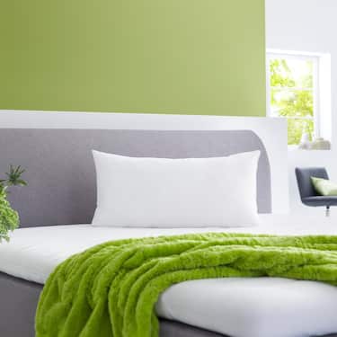 7-strefowy materac wiskoelastyczny Sleezzz Smart 90 x 200 cm, wysokość 18 cm, poziom twardości H3 z pianką z pamięcią powietrza + poduszka CloudComfort Basic z mikrofibry 40 x 80 cm