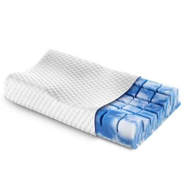 7-zoners viskoelastisk madras Sleezzz Smart 140 x 190 cm, højde 18 cm, fasthedsniveau H3 med lufthukommelsesskum + Sleezzz® Premium gel-pude