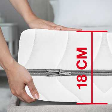 7-zone viscoelastic mattress Sleezzz Smart 90 x 200 cm, height 18 cm, firmness level H2+H3 with air memory foam