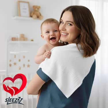 70 x 70 cm weiße Mullwindeln im 20er Pack aus 100% Baumwolle