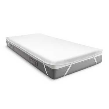 Sleezzz Vital waterproof molleton mattress protector fixed tension 140 x 190 cm, mattress protector made of 100% cotton in white