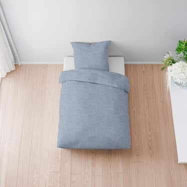 Sleezzz® Musselin Bettwäsche blau 155 x 220 cm + 80 x 80 cm