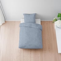 Sleezzz® Musselin Bettwäsche blau 155 x 220 cm + 80 x 80 cm