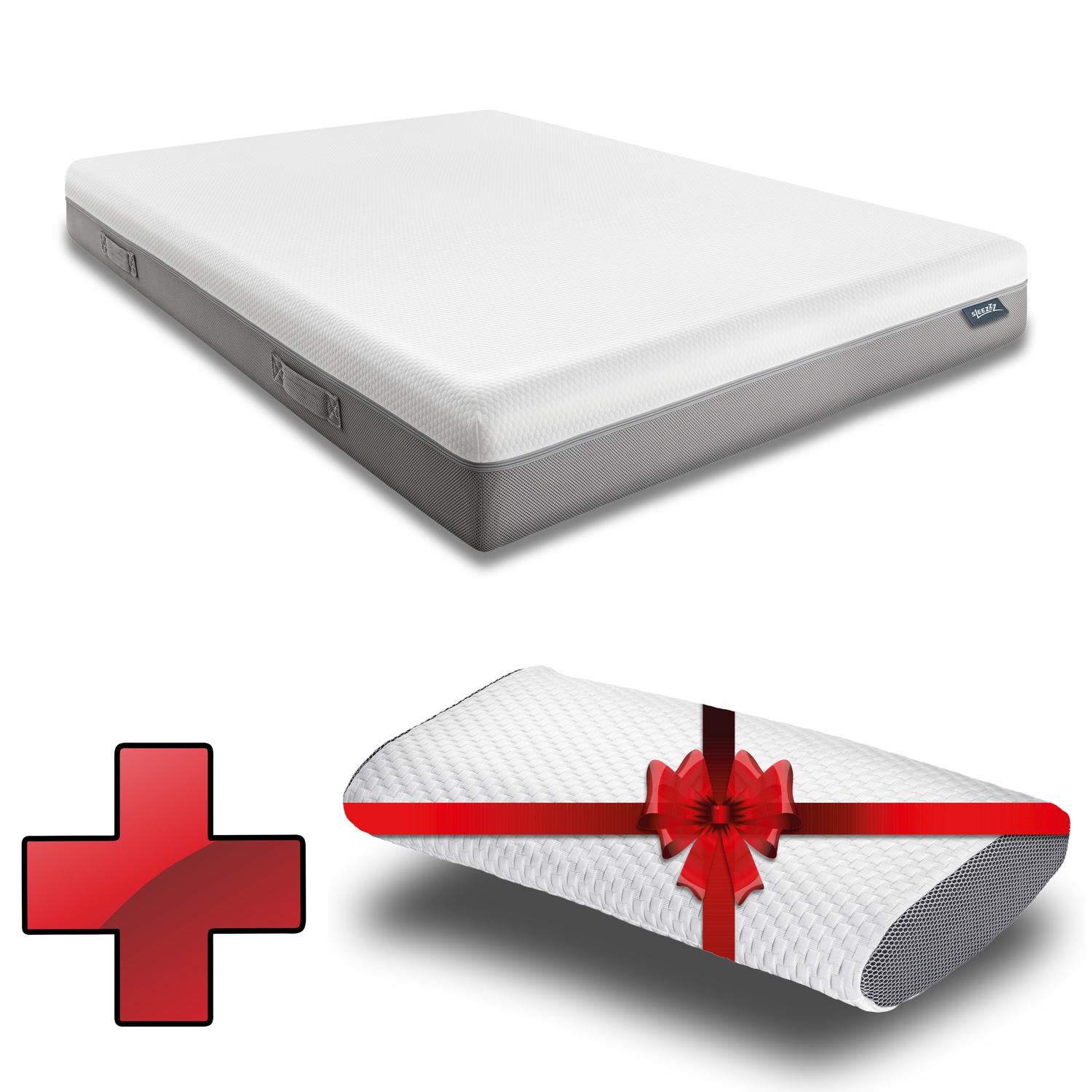 Sleezzz® Premium mattress 120x200 cm + Sleezzz® Cool cooling effect pillow free of charge Sleezzz® Premium mattress 120x200 cm + Sleezzz® Cool cooling effect pillow free of charge