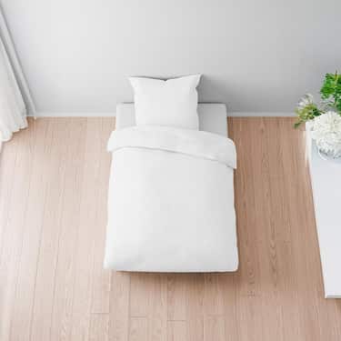 Doppelpack Sleezzz® Musselin Bettwäsche weiß 135 x 200 cm + 80 x 80 cm