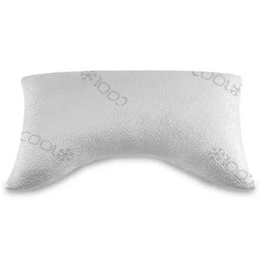 Matelas viscoélastique Sleezzz Premium 140 x 200 cm, hauteur 20 cm, niveau de fermeté H2/H3, avec poignées de transport + oreiller de soutien cervical Sleezzz® Cool en mousse gel, 40 x 60 x 16 cm