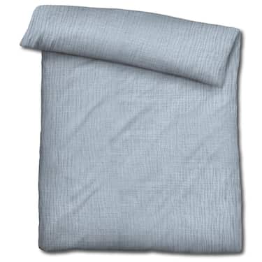 Sleezzz® Musselin Bettwäsche blau 155 x 220 cm + 80 x 80 cm