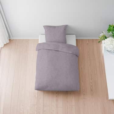 Doppelpack Sleezzz® Musselin Bettwäsche lila 135 x 200 cm + 80 x 80 cm
