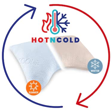 2 x Sleezzz® Cool gel foam contour neck support pillow 40 x 60 x 16 cm