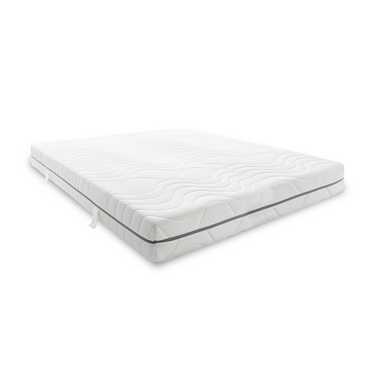 7-zone visco-elastisch matras Sleezzz Smart 120 x 200 cm, hoogte 18 cm, hardheidsniveau H3 met luchtgeheugenschuim + Sleezzz Premium orthopedisch geleffect neksteunkussen 32 x 60 cm
