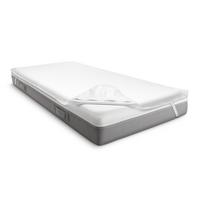 Sleezzz Vital waterproof molleton mattress protector fixed tension 180 x 200 cm, mattress protector made of 100% cotton in white