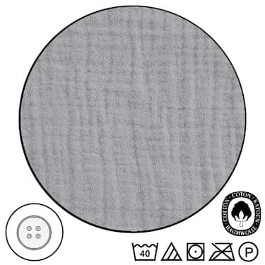 Doppelpack Sleezzz® Musselin Bettwäsche grau 155 x 220 cm + 80 x 80 cm