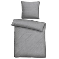 Doppelpack Sleezzz® Musselin Bettwäsche grau 155 x 220 cm + 80 x 80 cm