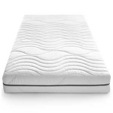 7 zonų viskoelastinis čiužinys "Sleezzz Smart" 180 x 200 cm, aukštis 18 cm, kietumo lygis H3, su oro atminties putomis + 2 x "Sleezzz® Smart" reguliuojamo aukščio pagalvės