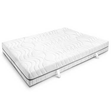 7 zonų viskoelastinis čiužinys "Sleezzz Smart" 180 x 200 cm, aukštis 18 cm, kietumo lygis H3, su oro atminties putomis + 2 x "Sleezzz® Smart" reguliuojamo aukščio pagalvės