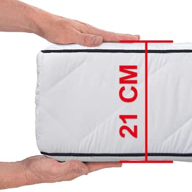 7-zone Sleezzz Superior mattress 90 x 200 cm, height 21 cm, firmness level H3/H4