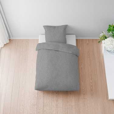 Sleezzz®-sengetøy i musselin, grått 135 x 200 cm + 80 x 80 cm