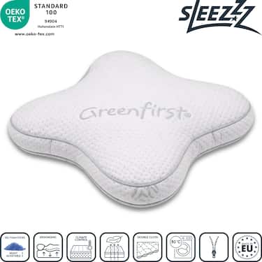 2 x Sleezzz® premium gel foam contour and stomach sleeper pillows