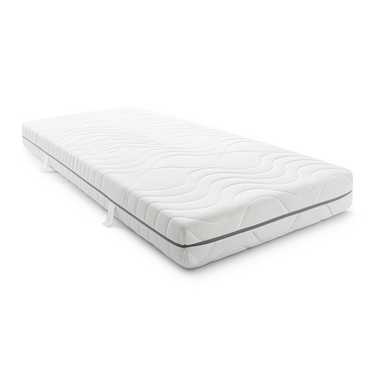 7 zonu viskoelastiskais matracis Sleezzz Smart 80 x 200 cm, augstums 18 cm, cietības līmenis H3 ar gaisa atmiņas putām + Sleezzz® Smart omulīga sega 140 x 200 cm