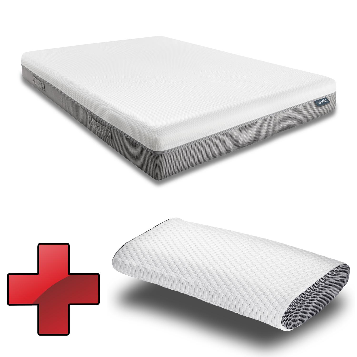 Sleezzz® Premium mattress 140x200 cm + Sleezzz® Cool cooling effect pillow Sleezzz® Premium mattress 140x200 cm + Sleezzz® Cool cooling effect pillow