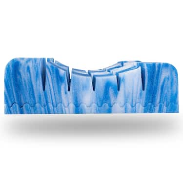 Materasso viscoelastico a 7 zone Sleezzz Smart 120 x 200 cm, altezza 18 cm, livello di rigidità H3 con schiuma a memoria d'aria + cuscino ortopedico Sleezzz Premium con effetto gel per il collo 32 x 60 cm