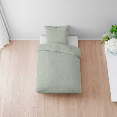 Sleezzz®-sengetøy i musselin grønn 135 x 200 cm + 80 x 80 cm