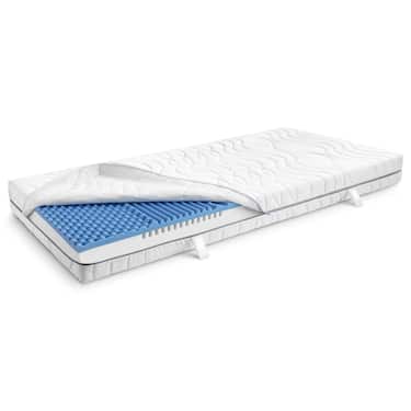 7 Zonen Viskoelastik-Matratze Sleezzz Smart 80 x 200 cm, Höhe 18 cm, Härtegrad H3 mit Air Memoryschaum + Sleezzz® Smart Kuscheldecke 150 x 200 cm