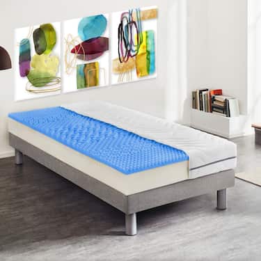 7-zone viscoelastic mattress Sleezzz Smart 120 x 200 cm, height 18 cm, firmness level H3 with air memory foam