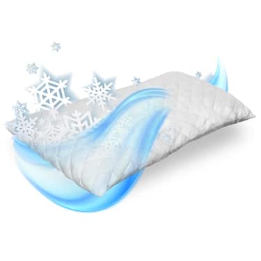 7-strefowy materac wiskoelastyczny Sleezzz Smart 90 x 200 cm, wysokość 18 cm, poziom twardości H3 z pianką z pamięcią powietrza + poduszka żelowa CloudComfort Basic 40x80 cm