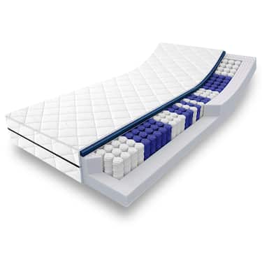Sleezzz Superior taskujousipatja 90 x 200 cm, korkeus 18 cm, lujuusluokka H3 + CloudComfort Basic mikrokuitupatja 135 x 200 cm + 80 x 80 cm.