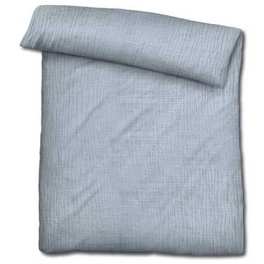 Sleezzz® musselin sengetøy blå 135 x 200 cm + 80 x 80 cm