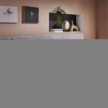 Matelas viscoélastique Sleezzz Premium 140 x 200 cm, hauteur 20 cm, niveau de fermeté H2/H3, avec poignées de transport + oreiller de soutien cervical Sleezzz® Cool en mousse gel, 40 x 60 x 16 cm