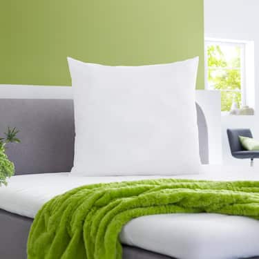 7-strefowy materac wiskoelastyczny Sleezzz Smart 90 x 200 cm, wysokość 18 cm, poziom twardości H3 z pianką z pamięcią powietrza + poduszka z mikrofibry CloudComfort Basic 80 x 80 cm