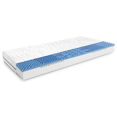 7 Zonen Viskoelastik-Matratze Sleezzz Smart 80 x 200 cm, Höhe 18 cm, Härtegrad H3 mit Air Memoryschaum + Sleezzz® Smart Kuscheldecke 150 x 200 cm