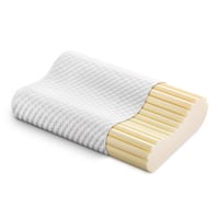 4 x Sleezzz Premium Viskoelastik Nackenstützkissen 50 x 32 x 11 cm mit hautsympathischem Doppeltuch-Bezug