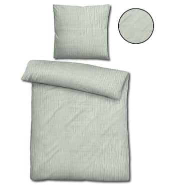 Doppelpack Sleezzz® Musselin Bettwäsche grün 135 x 200 cm + 80 x 80 cm